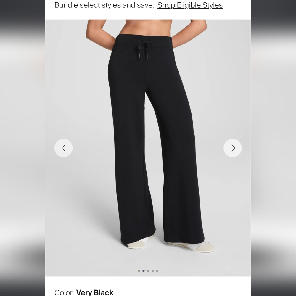 SPANX AirEssentials Black Wide-Leg Women's Pants